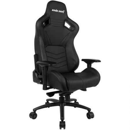 Кресло игровое AndaSeat Kaiser 2AD12XL-07-B-PV-B01 черное (искусственная кожа, алюминий полированный)
